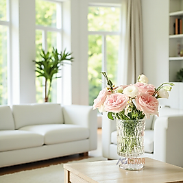 Şeffaf kristal cam vazo