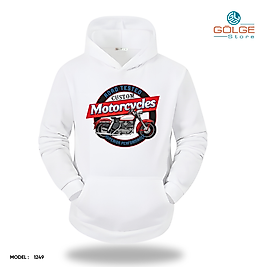 Motorcu Model Slimfit Kapüşönlu Hoodie Erkek kadın Sweatshirt