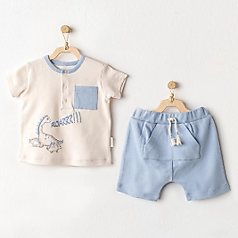 Andywawa Ac25915 Dino 2'li Bebek Takım Blue