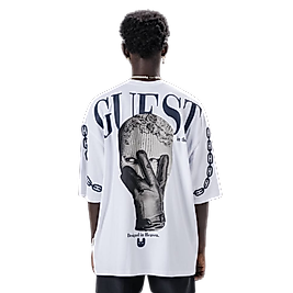 Owersize Dijital Baskı Guest T-Shirt