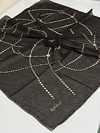 İNCİ DESEN SOFT EŞARP SİYAH 01