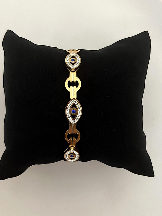 Çelik Nazar Boncuklu Kelepçe