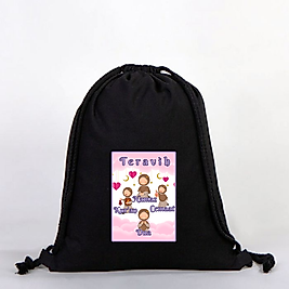 "Teravih" Namaz  Baskılı Ham Bez Sırt Çantası %100 Pamuk