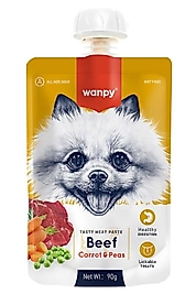 Wanpy Taze Sığır Etli&Havuçlu Köpek Et Ezmesi 90 gr