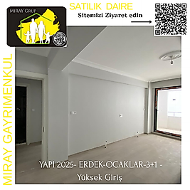 1002-SATILIK DAIRE-BALIKESIR-ERDEK-OCAKLAR MAHALLESI-3+1- Brüt 130 m² / Net 90 m²- 4 650 000 TL-