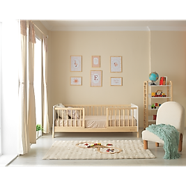 Suny - MDF Başlıklı Orta Kapılı Yuvarlak Çıtalı Karyola