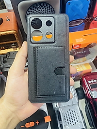 Redmi Note 13 Pro 5G Kartlıklı Standlı Deri Telefon Kılıfı Siyah