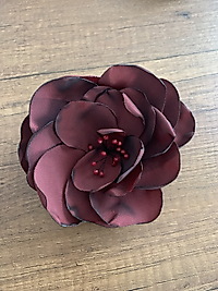 Claret Taffeta Brooch