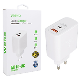 WEKO WK-21446 Mİ10-UC 25 WATT 3.0 AMPER TYPE-C + USB ŞARJ BAŞLIK ADAPTÖRÜ