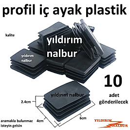 PROFİL AYAĞI L AYAK 60X40 MASA SANDALYE BÜYÜK BOY İÇ TAPA PLASTİK ÇELİK RAF RANZA AYAĞI DEMİR TAPASI