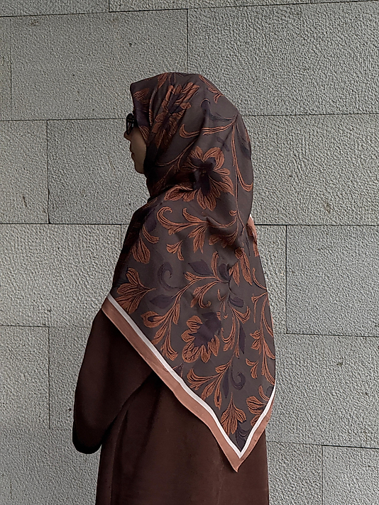 Yaprak Desen Büyük Boy Pamuklu Soft Eşarp