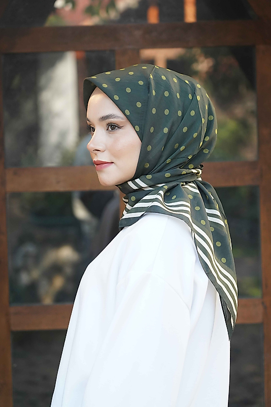 Spring Eşarp Yeni Desen Puantiye Desen