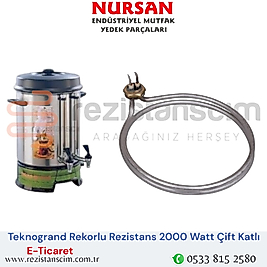 Teknogrand Çay Makinesi 2000 Watt Rezistans Çiftli