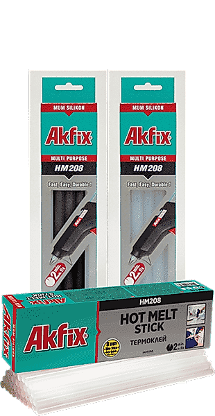 AKFİX HM208 MUM SİLİKON YAPIŞTIRICI İNCE ( 10 ADET )