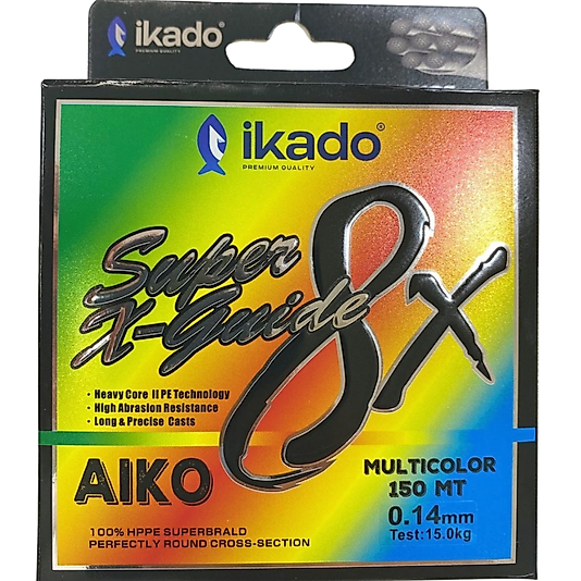 İkado Aıko 0,14 mm 150 m 15 Kg Çekerli 8X Multicolor İp Misina
