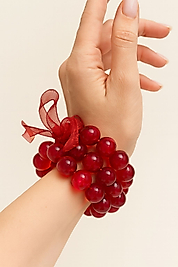 Kırmızı Üçlü Kurdeleli Boncuk Bileklik