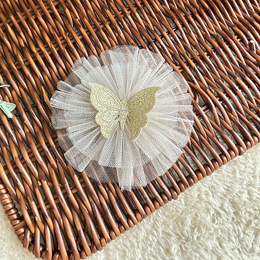 Tütü Kelebek Desenli Kız Çocuk Kilips Toka