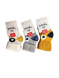 Bebek Panda Havlu Kıvrık Patik 12 Adet