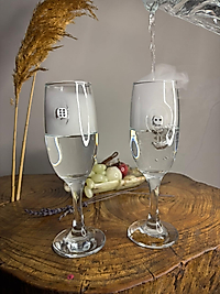 ŞAMPANYA KADEHİ ZAR FİGÜRLÜ 2'Lİ