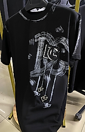Dolce Gabbana DG detaylı erkek t-shirt