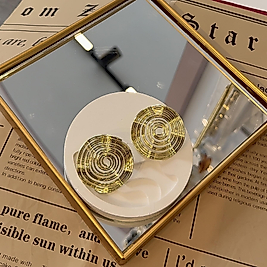 Yuvarlak Tek Gold Küpe