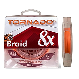 Tornado 0,10 mm 8x 150m İp Misina (Turuncu)