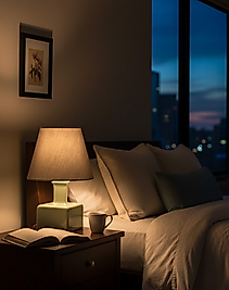 Uzun Boyunlu Seramik Kare Abajur Koyu Yeşil AB012