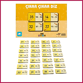 Kanguru Matematik Çıkar Çıkar Diz Oyunu-Çıkarma İşlemi & Mimari Tasarım| 2 Oyuncu | Müfredata Uyumlu / 6-7 Yaş / 2 Oyuncu