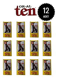 Oral Ten Kadın 20 Denye İnce Dizaltı Çorap 38 Bronz Rengi 12'li Paket
