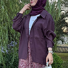 Modal gömlek (mürdüm)