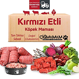 Çiğ Mamam Kırmızı Etli Tahılsız Köpek Barf Maması 20 kg