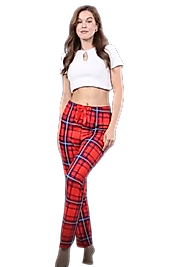 Pijama Altı Modal  Ring Viskon Kumaş-Ekose Desenli