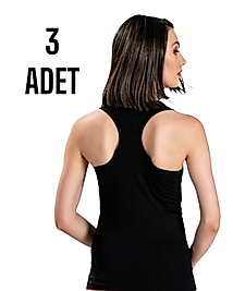 Gümüş Kadın Likra Sporcu Atlet Standart Beden Siyah 3 Lü Paket