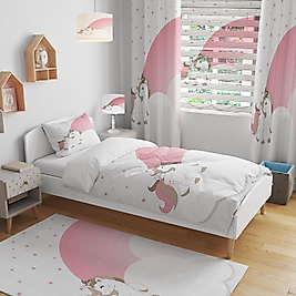 Minibabyrooms Pembe Unicorn ve Gökkuşağı Temalı Çocuk/Genç Oda Takımı
