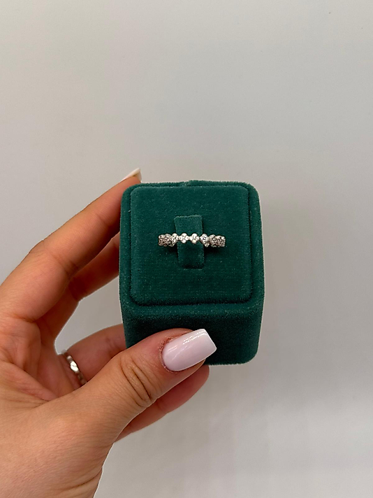 Xuping Çiçek Motifli Taşlı Yüzük