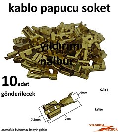 KABLO PAPUCU SOKET TİPİ 10 ADET HALKA KABLO BAĞLAMA PAPUÇ