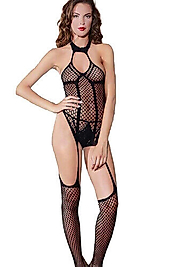 Kadın  Fantezi Vücut Çorabı Esnek Örgülü Seamless