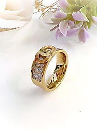 Saat Model Baget Zirkon Taşlı Çelik Alyans
