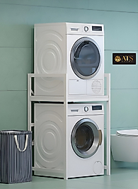 StackLux Çamaşır Makinası ve Kurutma Makinası Rafı Çamaşır Makinası Üstü Banyo Düzenleyici Rafı
