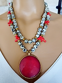 MERCAN JASPER İKİLİ KOLYE