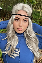 Siyah Renk İnce Örgülü Lastik Bandana