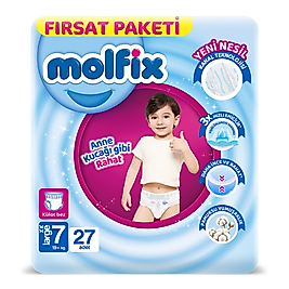 Molfix Külot Bez Fırsat 7 Beden XXL 19+ Kg 27'li