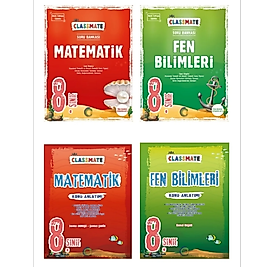 8.Sınıf Classmate Matematik+Fen Bilimleri  Konu Anlatımı ve Soru Bankası 2025 4 kitap