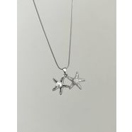Çelik İçi İncili Silver Kolye
