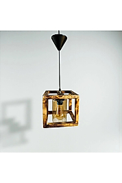 Ahşap Tasarım Rustik Avize (Halatsız)