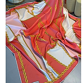 Vakko Desen Twill İpek Eşarp- ŞEKER PEMBESİ