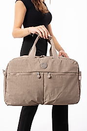 NEMO BAGS Açık Vizon Seyahat Çantası, Orta Boy, Valiz Askılı Bavul, Klinkır Su Geçirmez Kumaş Spor Çantası, 46x30cm