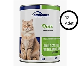 Ambiance Yetişkin Kedi Konserve Kuzu Etli Ezme 415 Gr x 12'li