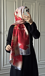 Gelincik Desen Vual İpek Şal