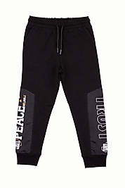 9-12 Yaş Erkek Çocuk Siyah Baskılı Eşofman Altı